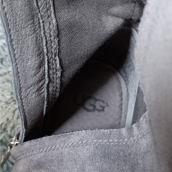 UGG Tall Gray Suede Boots Women’s Size 7 Side Zip - Picture 11 of 12